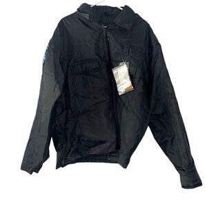 Tactsquad XL Black Nylon Police Academy Jacket With Tulare-Kings Counties Patch